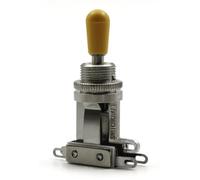 Switchcraft Interrupteur à bascule 3 voies avec embout authentique, bascule courte pour guitare électrique Les Paul (pointe ambre)
