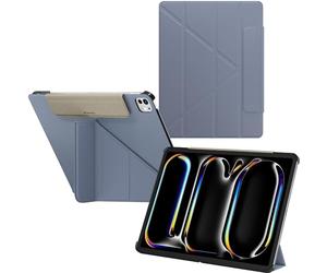 SwitchEasy Origami Étui 2024 pour iPad Pro 13" avec Porte-Crayon, étui de Protection pour iPad Pro 13" M4 (2024) avec Support Multi-Angle, étui Morandi Cover Case, Apple Pencil Pro Charging, Bleu