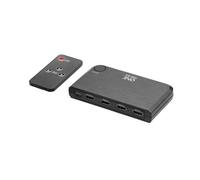 One For All Commutateur HDMI 2.0 SV1632 – 4K, 3 entrées, télécommande incluse – Noir