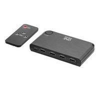 One For All Commutateur HDMI 2.0 SV1632 – 4K, 3 entrées, télécommande incluse – Noir