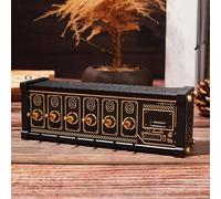 Switcher USB à 6 ports, 6 ports USB Port Station d'accueil, contrôle indépendant, commutateur de bouton, réglage de la table de placage en or rétro, partage des appareils USB, pour un cadeau de petit