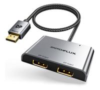 SWITCHFLUX Adaptateur DisplayPort vers double port d'affichage [4K @ 60 Hz] Répartiteur DP 1 entrée 2 sorties Affichage étendu MST DP vers 2 DP femelle pour deux moniteurs Compatible avec PC, carte