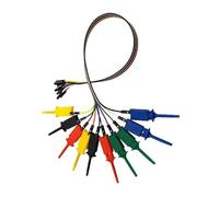 Switian 10 Crochets de Test 30cm avec Fils Dupont - Câbles de Précision pour Analyseur Logique, Test de Circuit et Alimentation Électrique (5 Couleurs)