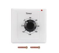 Switian 120 Min Interrupteur de Minuterie, AC 220V 15A Compte à Rebours Mécanique Intelligent à Minuterie Socket Time Switch 86 Panneau Timer Bouton de Commande