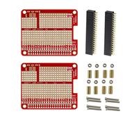 Switian 2PCS PCB Prototype Double Face - Carte Circuit Imprimé Compatible Raspberry Pi 2/B avec en-têtes et Vis Incluses