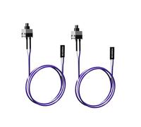 Switian Câble d'Interrupteur d'Alimentation PC 2 Pack avec Bouton Reset - Connecteur 2 Broches 50cm - Compatibilité ATX