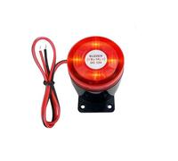 Switian DC 12V Mini Sirène Stroboscopique Filaire, 120 DB Système d'alarme sonore sirène pour la sécurité à la Maison, Flash Rouge