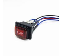 Switian Interrupteur à bascule momentané étanche IP65, inverseur de polarité 6 broches 3 positions ON-OFF-ON 10A 12V LED rouge pour moteur CC KCD4