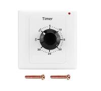 Switian Interrupteur de Minuterie, AC 220V 15A Compte à Rebours Mécanique Intelligent à Minuterie Socket Time Switch 86 Panneau Timer Bouton de Command (30 Min)