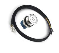 Switian PC Commutateur de réinitialisation de l'ordinateur Câble du Bouton d'alimentation de l'ordinateur Kit de Fil de câble LED Assembler pour l'ordinateur(Bleu/19mm/60cm)