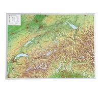 Switzerland relief wall map