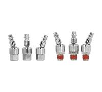 Swivel Air Tool Fittings, 6PCS Swivel Air Compressor Hose Fittings 1/4 Inch NPT 360 Degree Coupler Stainless Steel Quick Connect Male Plugs