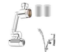 Swivel Faucet Extender, Multi-Mode Water Filter, Flexible Rotation Spout, 1080-Degree Sink Attachment, Splash-Proof Washing Accessory, Kitchen Fixture for Home, Dorm, Apartment