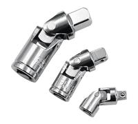 Swivel Socket Set - 3 Pièces Articulation Alimentée en Acier, Adaptateur de Vitesse Rotative Multifonction Fiable, Manchon Prêt Sécurisé | Outil de Réparation de Qualité Professionnelle pour