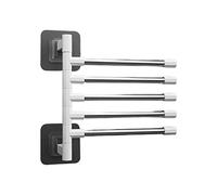 Swivel Towel Bar Wall Mount Bathroom Towel Rack Holder Storage Organizer Space Saving Towel Rail, 16.5x26cm (D 16.5x26cm)