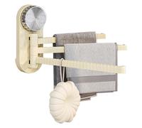 Swivel Towel Rack, 3-Arm Space Saving Towel Hanger, No Drilling Strong Suction Cup Mount Wall Mounted, Ideal for Shower, Bedroom, Balcony Use by Adults Or Kids, 23x14x4cm ABS