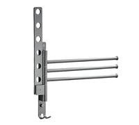 Swivel Towel Rack, 4-Arm Wall Hanger, 12.8x11.97 inches Swing Out Mount Organizer, Space-Saving Bar Holder for Bathroom Laundry Shower Balcony Kitchen Storage Drying Utility Modern Interior Fixture