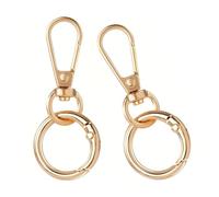 Swivels Crochet à clipser avec anneaux porte-clés en métal Lobster Fermoir pour porte-clés Clip Lanyard Bijoux Artisanat Crochet à cliquet en métal et anneaux porte-clés