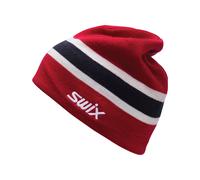 Swix - Bonnet de ski nordique - Norway Beanie Red en Laine - Taille M\/L - Rouge Rouge M\/L