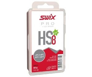Swix HS08-6 Cire Haute Vitesse - Rouge HS8 - 25 à 3,9 °C - Barre de 60 g - sans Fluoro - Ski ou Snowboard - Approuvé FIS, Rouge-Rose