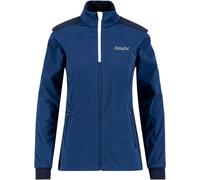 Swix - Veste de ski nordique - Cross Jacket W Estate Blue/White pour Femme en Softshell - Taille M - Bleu Bleu M