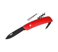SWIZA Couteau Suisse D01 ALLBLACK, Rouge, 6 Fonctions