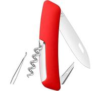 Swiza D01 Couteau suisse, verrouillage de la lame, poignée anti-dérapante - Rouge, 75 mm