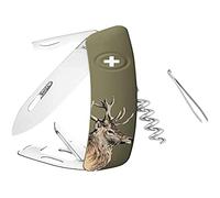 SWIZA D05, Couteau Suisse, Mixte Adulte, Multicolore (Cerf), 75mm