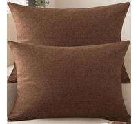 SWJ-swjssb 2 Pcs Taie d'oreiller 40x60,50x70,60x60,50x50 Housse De Coussin 40x40,45x45 Housse Oreiller pour Linen Décorative Chambre Canapé avec Éclair Invisible Taie Oreiller(Dark Curry,40x60 cm)