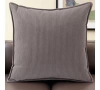 SWJ-swjssb Decorative Housse De Coussin en Velours Côtelé Canapé Rectangulaire Carré Taie d'oreiller Douce pour Maison Salon Chambre Lit Clac Housse Oreiller(Elephant Grey,45x90 cm)