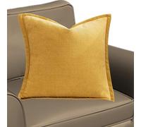 SWJ-swjssb Housse De Coussin 50x70，65x65，40x60 De Canapé，Taie Oreiller 80x80, 70x40, 50x50,60x40 Housse Oreille Démontable Taie d'oreiller Chenille Rectangulaire Carré Lavable(Jaune,40x70 cm)