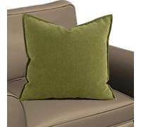 SWJ-swjssb Housse De Coussin 50x70，65x65，40x60 De Canapé，Taie Oreiller 80x80, 70x40, 50x50,60x40 Housse Oreille Démontable Taie d'oreiller Chenille Rectangulaire Carré Lavable(Olive Green,55x55 cm)