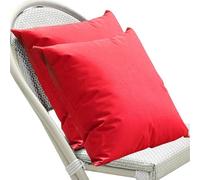 SWJ-swjssb Taie d'oreiller 50x70 65x65 Housse Oreiller 40x60 80x80 Lot De 2 Housse De Coussin Exterieur Impermeable pour Salon de Jardin,Couverture Oreiller Canapé Decoration(Rouge,40x40 cm Set of 2)