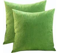 SWJ-swjssb Taie Oreiller 80x80,65X65 Lot De 2,Housses De Coussin Canapé,Taie d'oreiller Velours Côtelé Housse Oreiller pour Canapé Carré Salon Moderne pour Couverture Oreiller(Fruit Green,80x80 cm)