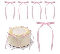 SWKJ Lot de 20 décorations de gâteau en forme de nœud réutilisables - Fournitures de décoration pour fête prénatale, anniversaire de mariage, fête de mariage (rose)