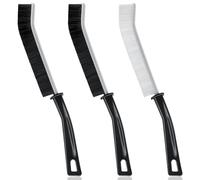 SWKJ Lot de 3 brosses de nettoyage à poils durs à long manche pour cuisine, salle de bain, toilettes, rainures de carrelage, fenêtres, portes