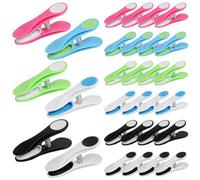 SWKJ Lot de 30 pinces à linge antidérapantes pour corde à linge, pinces à linge multicolores très résistantes avec clip rembourré doux pour la maison