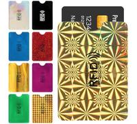SWKJ Lot de 9 porte-cartes RFID colorés pour homme et femme, une carte protège tout le portefeuille/sac à main pour cartes d'identité, cartes bancaires, cartes de crédit (9,1 x 6,2 cm)
