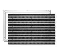 SWmat Tapis de propreté pour l'extérieur à encastrer avec Brosse I Tapis-Brosse & paillasson en Aluminium avec Cadre à encastrer (Noir, 100 x 50 cm)