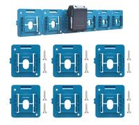 SWNKDG Lot de 6 supports de batterie pour batterie Bosch GBA18V, support mural, convient pour batterie Bosch 2,0 Ah 3,0 Ah 4,0 Ah 5,0 Ah (avec 12 vis)