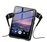 SWOFY Lecteur MP3 128GB avec Bluetooth 5.3 - Écran Tactile de 2,4 Pouces, Son HiFi, Haut-Parleur intégré, Fonction d'enregistrement, Radio FM, supporte jusqu'à 512GB, idéal pour Les Enfants (Noir)