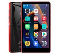 SWOFY Lecteur MP3 avec Bluetooth et WiFi, Lecteur MP3 MP4 SWOFY avec écran tactile de 4,0 pouces, stéréo portable, lecteur de musique numérique avec radio FM, enregistreur, E-Book, navigateur (Noir