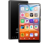 SWOFY Lecteur MP3 avec écran tactile de 96 Go 5 pouces Bluetooth 5.0, 2500 mAh, Wi-Fi double bande Android 13.0, son Hi-FI préinstallé, Spotify & Amazon Music E-book Reader (noir)