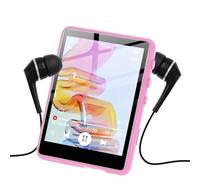 SWOFY MP3-Player 128 Go avec Bluetooth 5.3, écran Tactile 2,4 Pouces, Son HiFi, Haut-Parleur intégré, Fonction d'enregistrement, Radio FM, Extensible jusqu'à 512 Go (Rose)