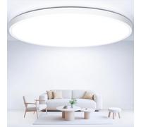 Swoieltr 36W Plafonnier LED Chambre Ø40CM 6500K Blanc Froid Lampe Chambre Plafond Taille Plus IP44 Étanche 4000LM Rond Panneau LED Plafond pour Salon, Cuisine, Salle de Bain, Bureau, Balcon, Garage