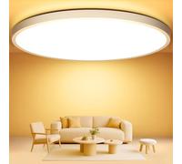 Swoieltr Ø40CM Luminaires Intérieur Plafonnier, 3000K Plafonnier LED Blanc Chaud 4000LM 36W Lampe de Plafond Taille Plus Ultra-Mince IP44 Étanche LED Ceiling Light pour Salon, Cuisine, Salle de Bain