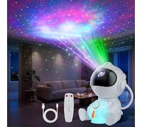 Swoieltr Astronaute Projecteur, LED Projecteur Ciel Etoile avec 8 Modes Nébuleuses & 5 Modes de Luminosité et de Vitesse, 2 Étoiles, Projecteur Galaxie Veilleuse Fusée pour Adultes et Enfants