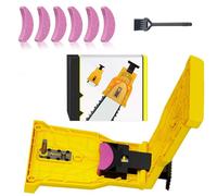 SWOJG Affûteuse de dents de tronçonneuse portable, universelle pour lames de 30,5 à 55,9 cm, outil d'affûtage rapide de lame de tronçonneuse, kit d'affûtage de lame de tronçonneuse 5 + 1 pierre à