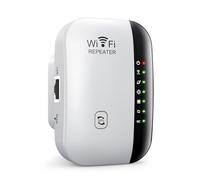 Swokely Répéteur WLAN 300M Amplificateur de Signal Sans Fil Extension de Portée WiFi avec Connexion Ethernet, Réglage Facile Relais/AP, 2 Modes de Travail, Portable, WiFi, Extender Signal