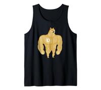 Swole Doge Shiba Workout Funny Dogecoin Crypto Buff Dog Meme Débardeur